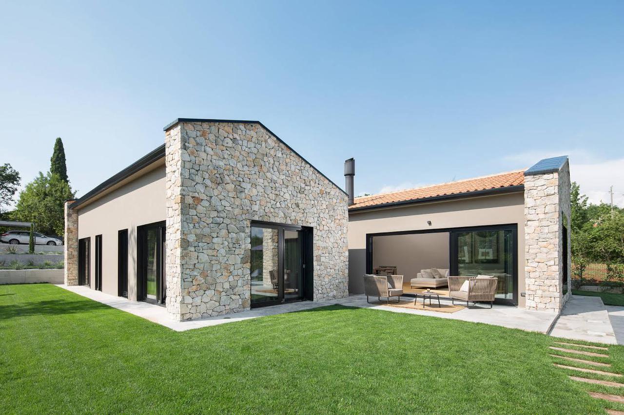 Warm exterior view of an Istrian holiday home